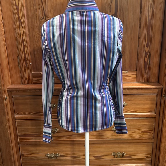 Thomas Pink purple blues stripe top 12 - Picture 6 of 11
